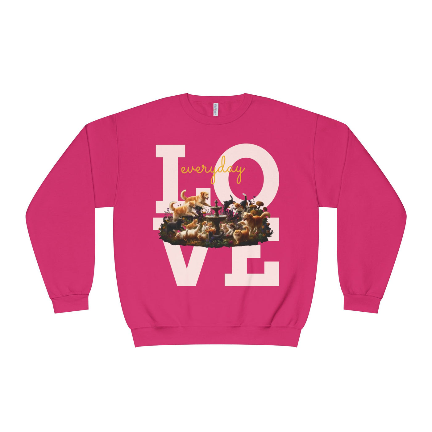 Love Everyday Cats & Dogs Unisex NuBlend® Crewneck Sweatshirt