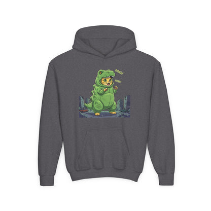 Cat cosplay Godzilla Unisex Kids Hoodie style 2