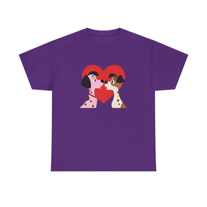 Dogs in Love Unisex Tee - Cute Dog T-Shirt for Pet Lovers, Dog Owners, Sports Enthusiasts, Gifts for Animal Lovers, Casual Everyday Wear