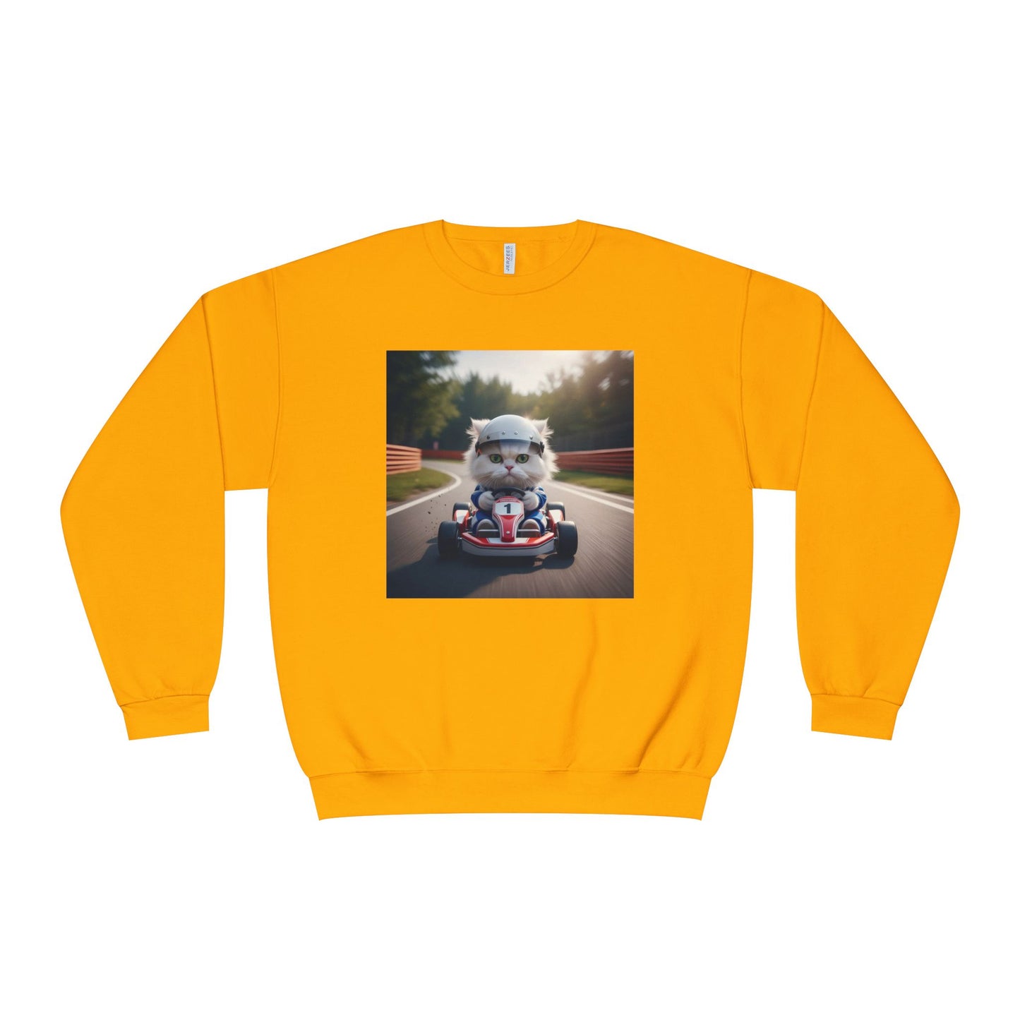 Go Kart Cat Unisex NuBlend Crewneck Sweatshirt style 1