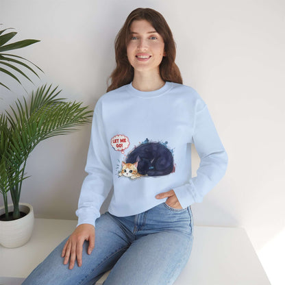 Watercolor Cat painting Unisex Crewneck Sweatshirt style 1