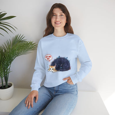 Watercolor painting style 1 Men & Women Cute Cat Pile Crewneck Sweatshirt