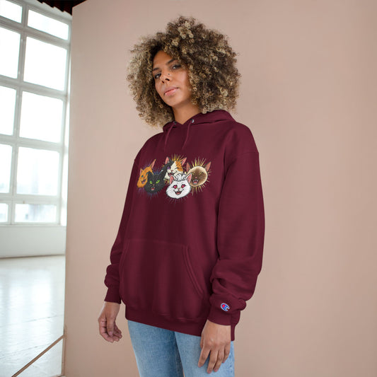 Playful Cats Cozy Unisex Champion Pullover Hoodie