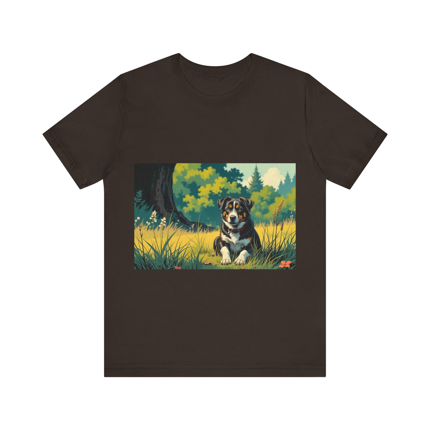 Adorable Dog comic style 2 Unisex Soft Tee | Cute Dog Lover's Shirt, Animal Graphic T-Shirt, Pet Themed Gift, Casual Wear