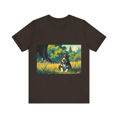 Adorable Dog comic style 2 Unisex Soft Tee | Cute Dog Lover's Shirt, Animal Graphic T-Shirt, Pet Themed Gift, Casual Wear