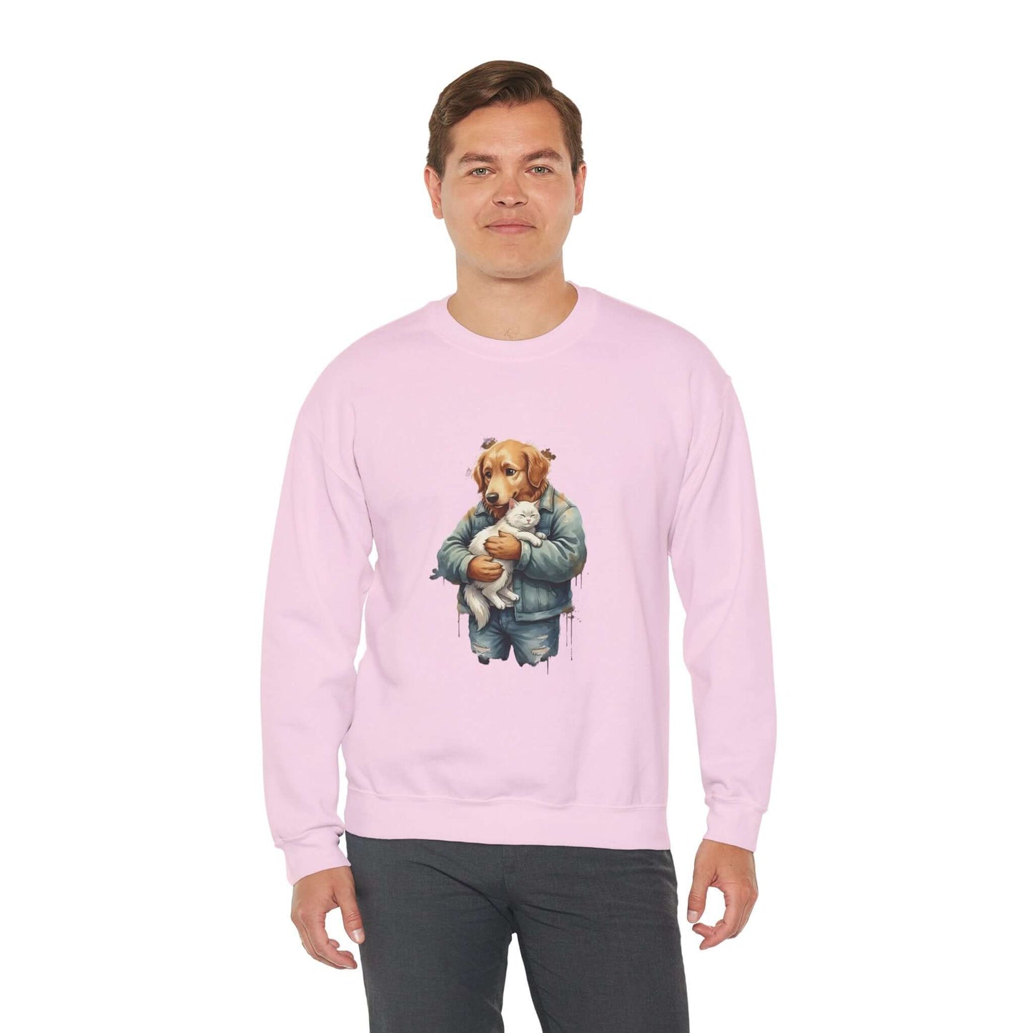 Watercolor Dog painting Unisex Crewneck Sweatshirt style 6
