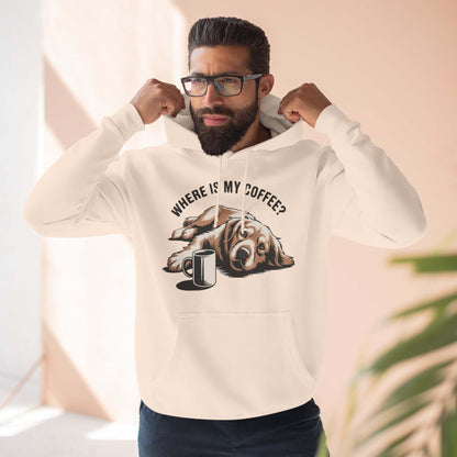 Where is my coffee Coffee-Loving Dog Fleece Pullover Hoodie style 1