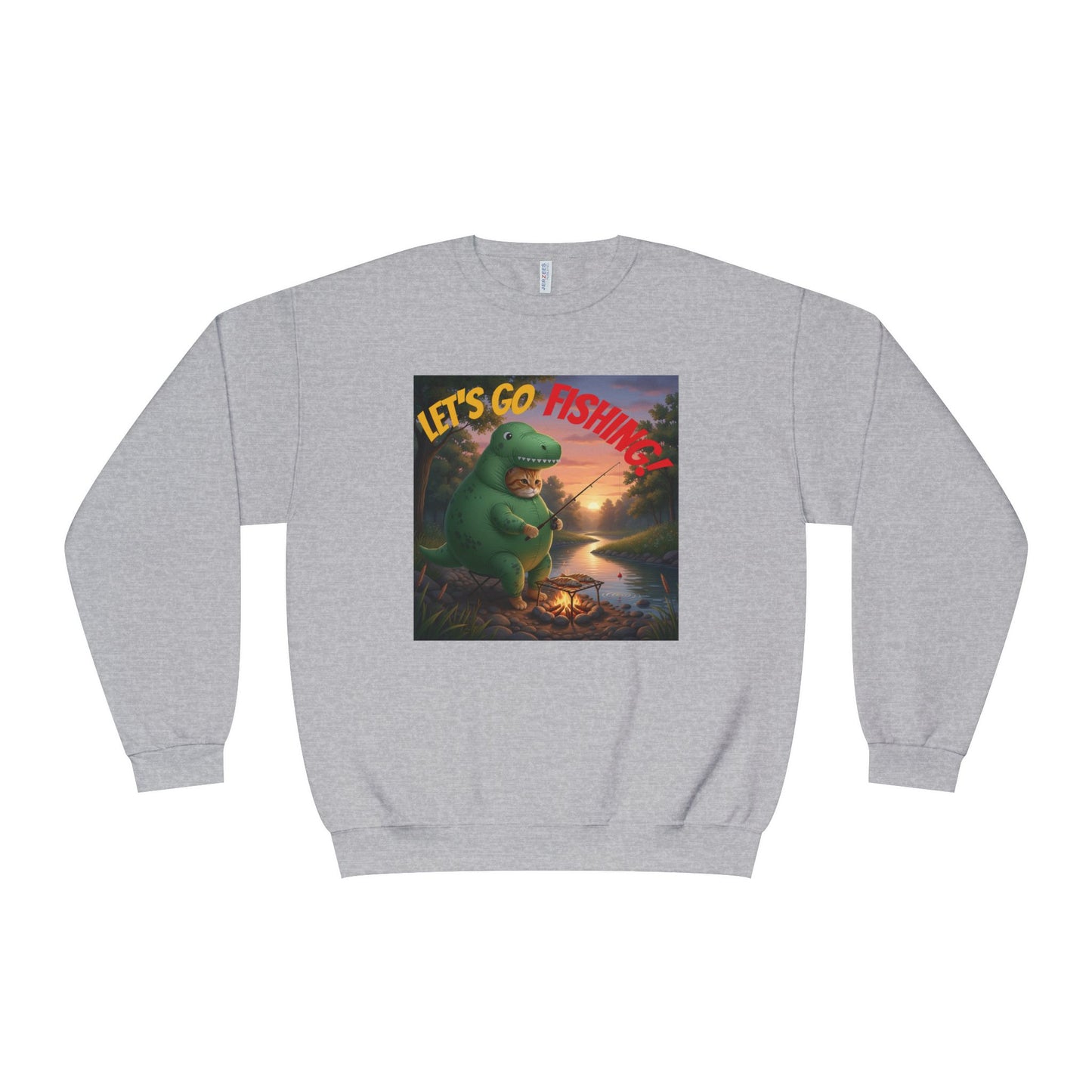 Crocodile Cat Fishing Unisex NuBlend Sweatshirt style 3