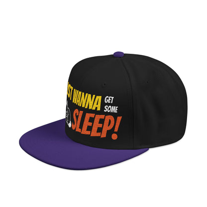 I just wanna get some sleep Embroidered Cute Cat Snapback Hat
