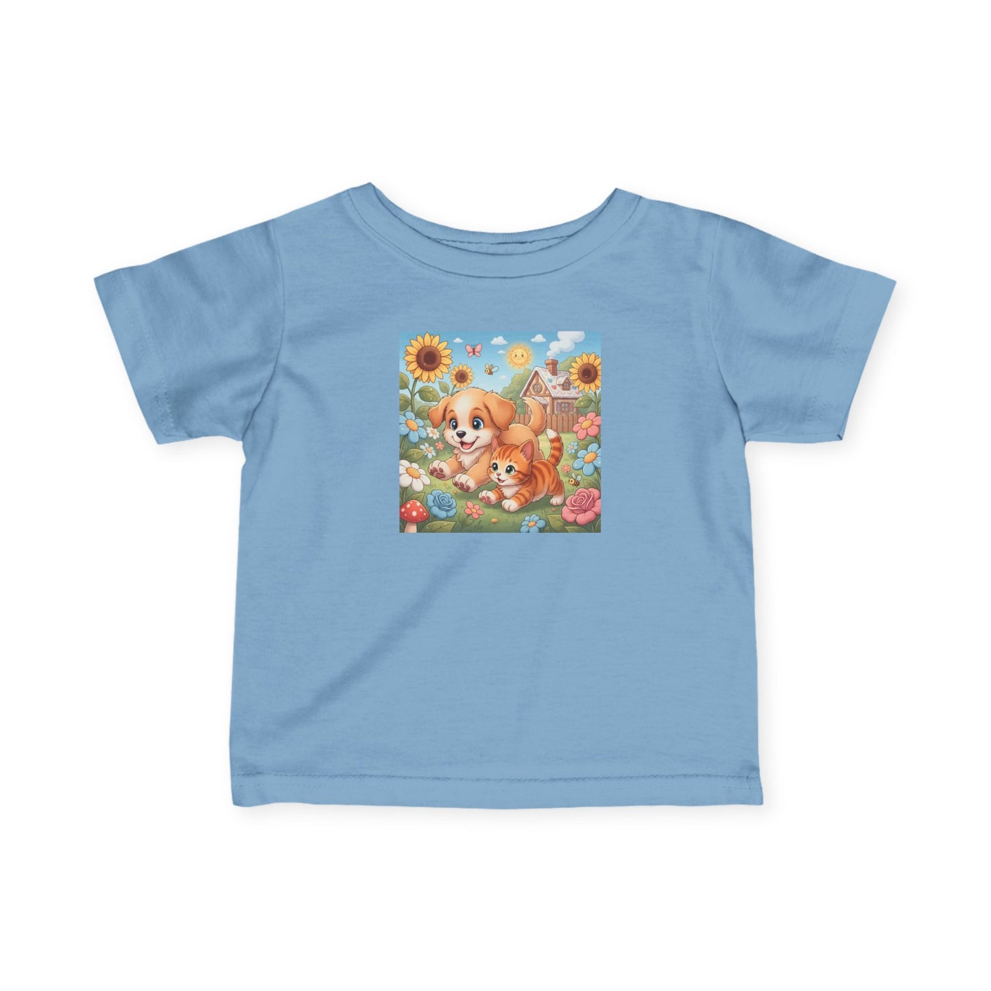 Puppy & Kitten Best Friends Infant Baby T-Shirt style 3