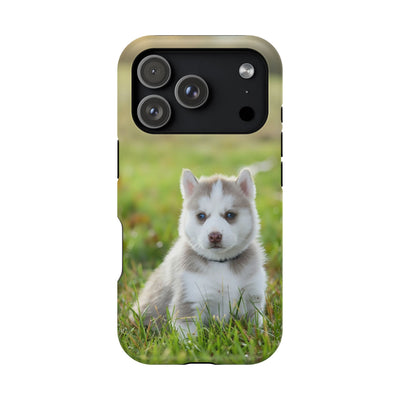 Magnetic Dog Case style 1 for Apple iPhone, Cute Puppy Phone Cover, Impact-Resistant Dog Lover Gift, Pet Protection Case, Animal-Themed Phone Accessory