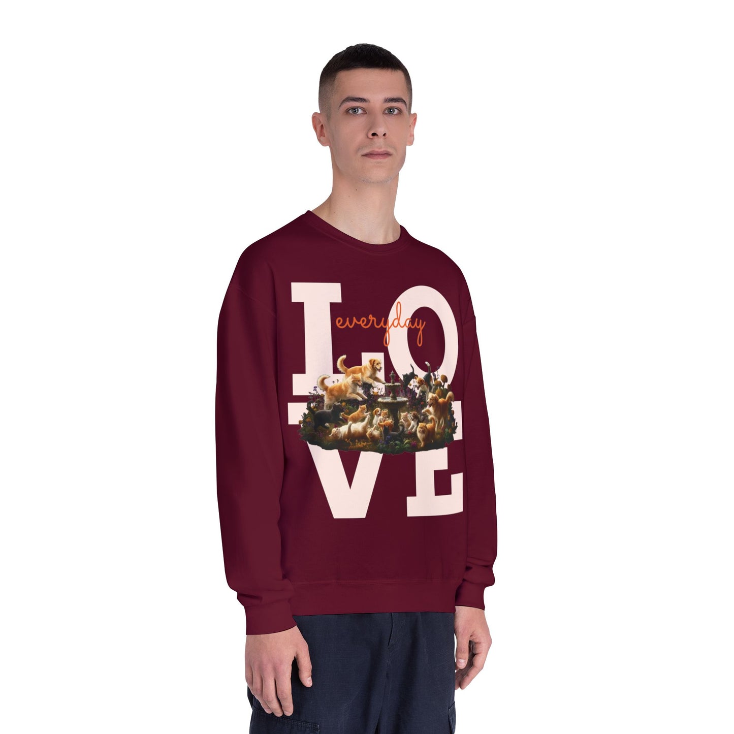 Love Everyday Cats & Dogs Unisex NuBlend Crewneck Sweatshirt
