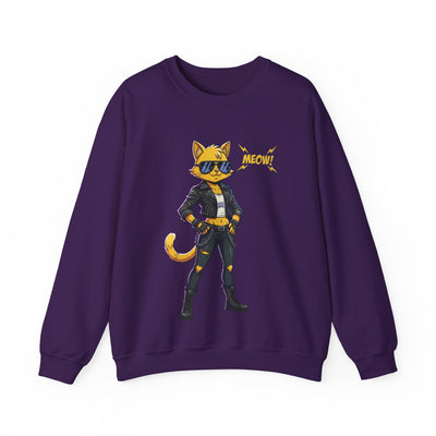 Cool Cat style 4 Unisex Crewneck Sweatshirt | Cozy Gift for Cat Lovers, Casual Wear, Unique Graphic Sweatshirt, Birthday Gift, Everyday Style