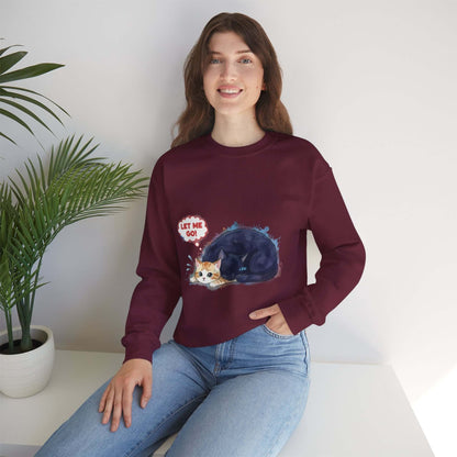 Watercolor Cat painting Unisex Crewneck Sweatshirt style 1