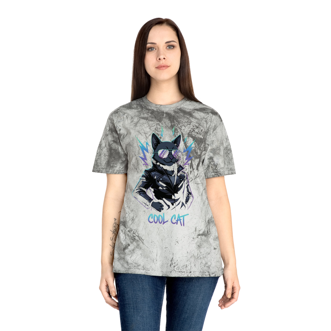 Colorful Cool Cat Unisex T-Shirt - Vibrant Graphic Tee, Gift for Cat Lovers, Casual Wear, Streetwear, Unique Style