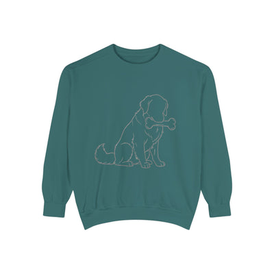 Sitting Dog Shadow style 1 Cozy Graphic Unisex Crewneck Sweatshirt