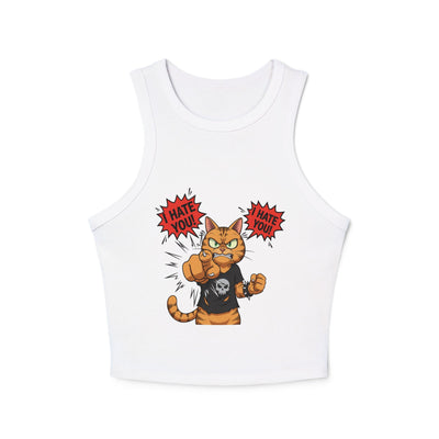 Angry Cat 'I Hate You' Graphic style 1 Women Tank Top