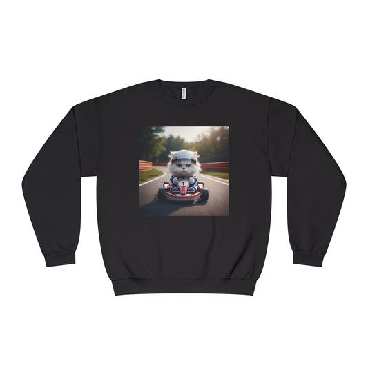 Go Kart Cat Unisex NuBlend Crewneck Sweatshirt style 1