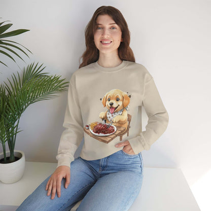 Watercolor Dog painting Unisex Crewneck Sweatshirt style 1