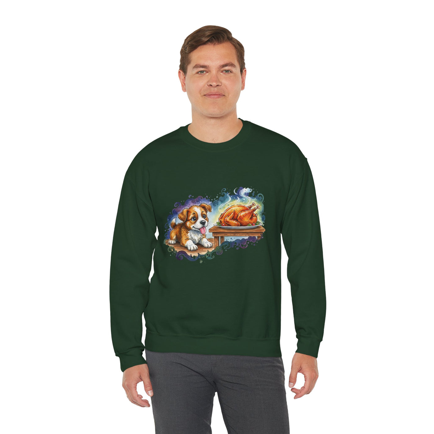 Watercolor painting style 6 Men & Women Cute Cat Pile Crewneck Sweatshirt