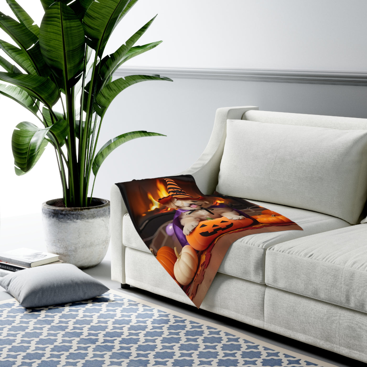 Halloween Dog Baby Swaddle Blanket, Cozy Infant Wrap, Cute Baby Shower Gift, Fall Nursery Decor, Spooky Pet Snuggle Blanket