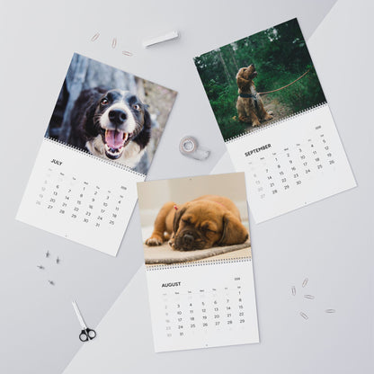 2026 Dog Wall Calendar, Cute Puppy Theme, Animal Lover Gift, Pet Lover Wall Decor, Monthly Planner