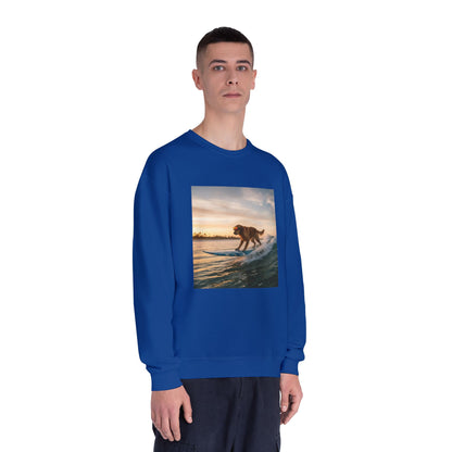 Surfing Dog Graphic Unisex NuBlend Crewneck Sweatshirt style 2