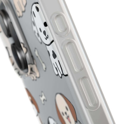 Funny Cute Dog Pattern iPhone 15 16 17 series Flexi Case