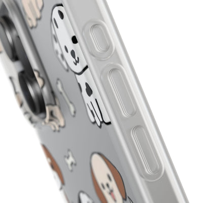 Funny Cute Dog Pattern iPhone 15 / 16 / 17 series Flexi Case