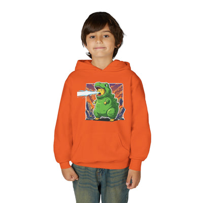 Cat cosplay Godzilla style 3 Unisex Kids Hoodie - Fun & Cozy Heavy Blend Sweatshirt with Cute Design