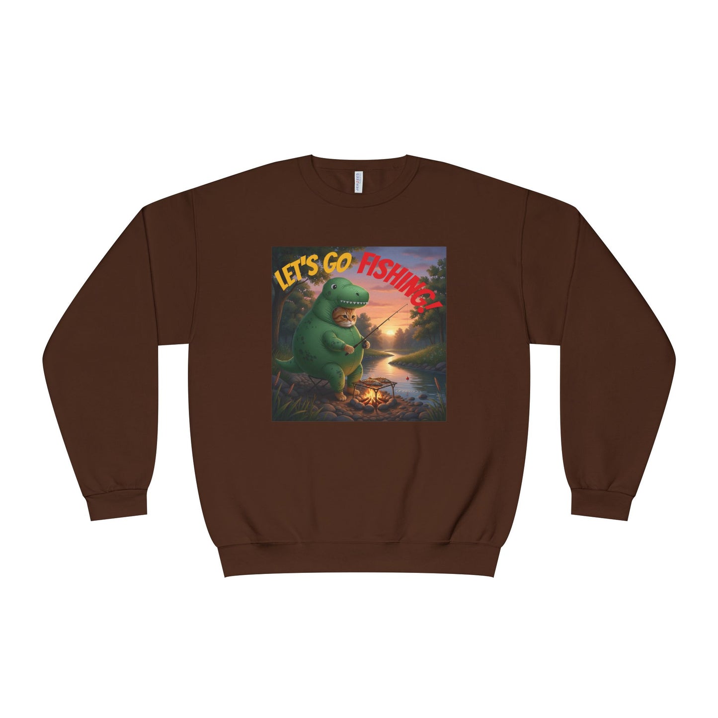 Crocodile Cat Fishing Unisex NuBlend Sweatshirt style 3