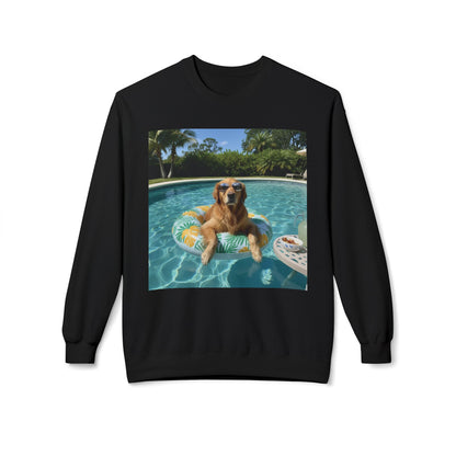 Swimming Pool Vibes Graphic Dog Unisex Crewneck Sweatshirt