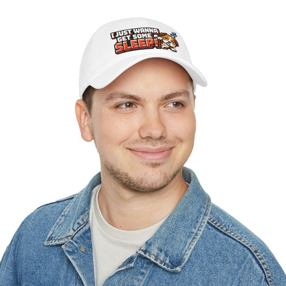 I Just Wanna Get Some Sleep Pixel Dog Low Profile Cap Hat