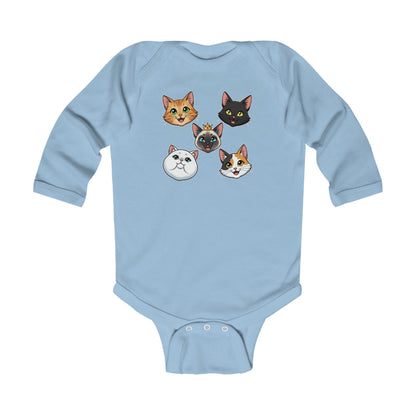 Adorable Cat Faces Infant Bodysuit Newborn Baby Shower Gift