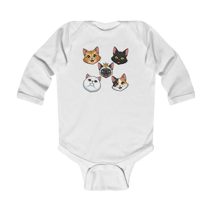 Adorable Cat Faces Infant Bodysuit Newborn Baby Shower Gift