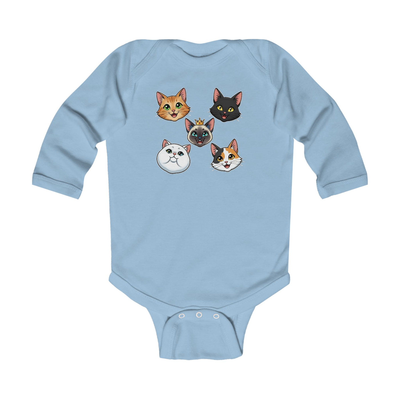 Cute Cat Faces Infant Bodysuit, Baby Shower Gift, Newborn Outfit, Adorable Pet Lover Apparel, Trendy Infant Wear, Cute Baby Clothes