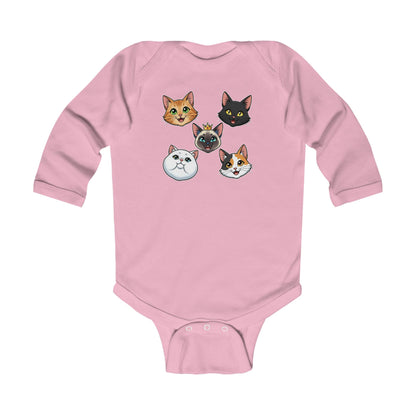 Adorable Cat Faces Infant Bodysuit Newborn Baby Shower Gift