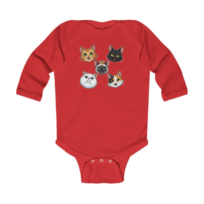 Adorable Cat Faces Infant Bodysuit Newborn Baby Shower Gift