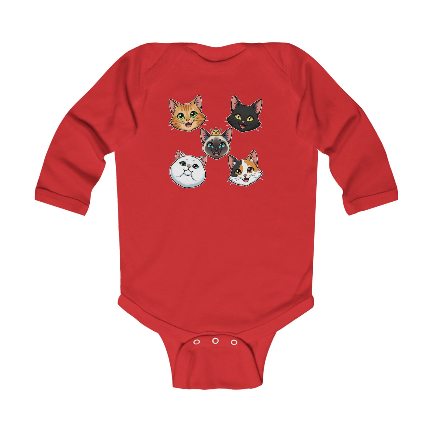 Cute Cat Faces Infant Bodysuit, Baby Shower Gift, Newborn Outfit, Adorable Pet Lover Apparel, Trendy Infant Wear, Cute Baby Clothes