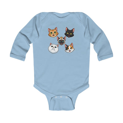 Cute Cat Faces Infant Bodysuit, Baby Shower Gift, Newborn Outfit, Adorable Pet Lover Apparel, Trendy Infant Wear, Cute Baby Clothes
