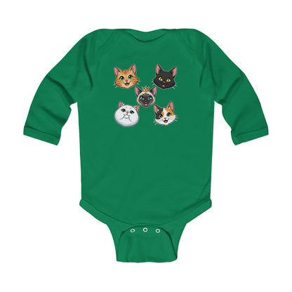 Adorable Cat Faces Infant Bodysuit Newborn Baby Shower Gift