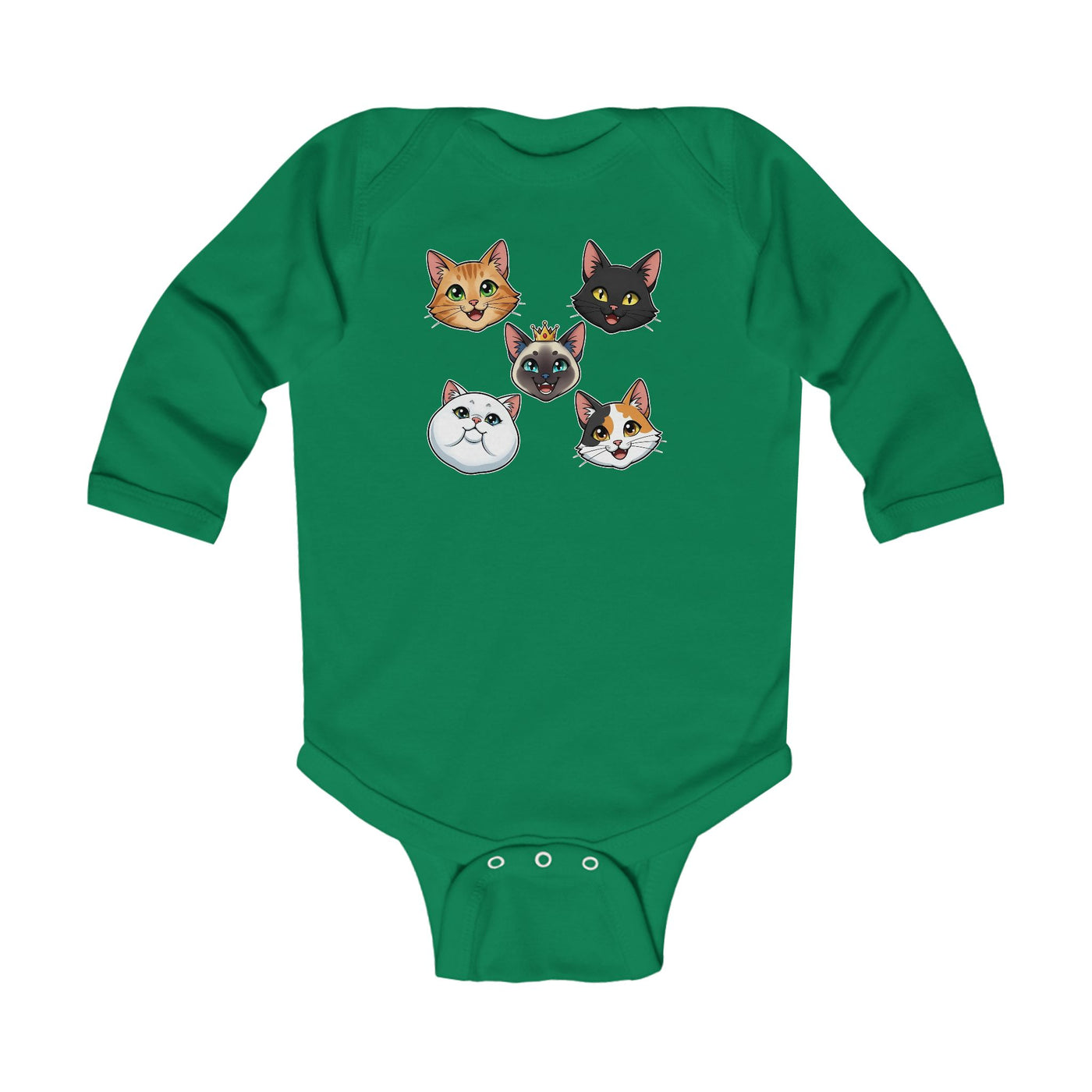 Cute Cat Faces Infant Bodysuit, Baby Shower Gift, Newborn Outfit, Adorable Pet Lover Apparel, Trendy Infant Wear, Cute Baby Clothes