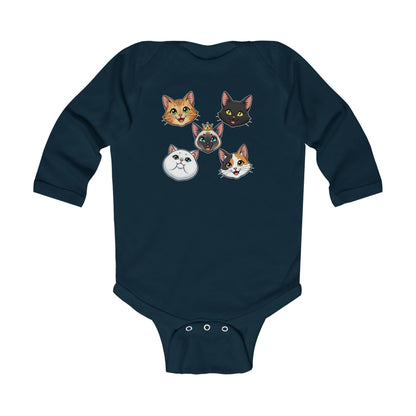 Adorable Cat Faces Infant Bodysuit Newborn Baby Shower Gift