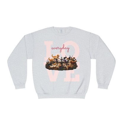 Love Everyday Cats & Dogs Unisex NuBlend Crewneck Sweatshirt