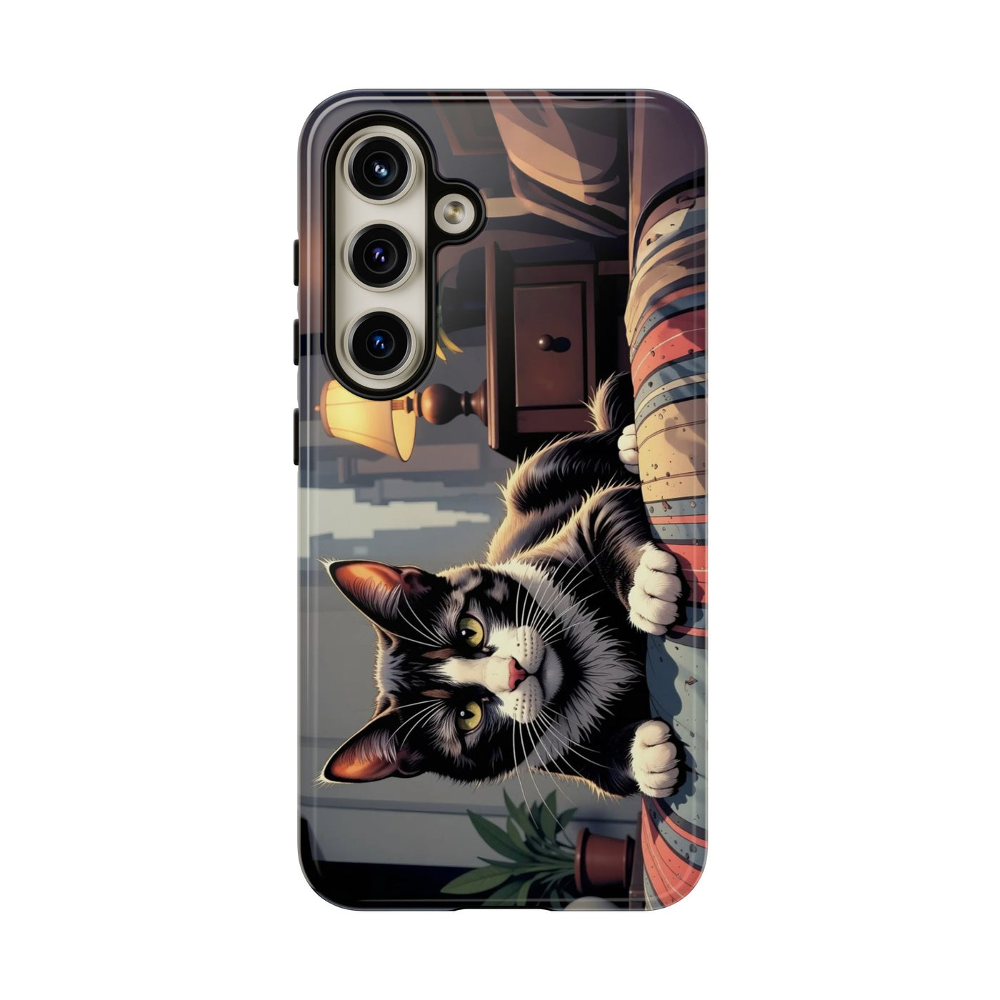 Cat on the bed - Tough Phone Case for Apple iPhone & Samsung Galaxy, Cute Pet Accessories, Gift for Cat Lovers