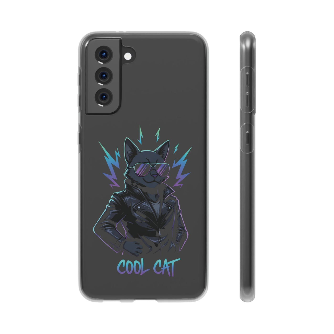 Cool Cat Anime style Flexi Case for Cat Lovers