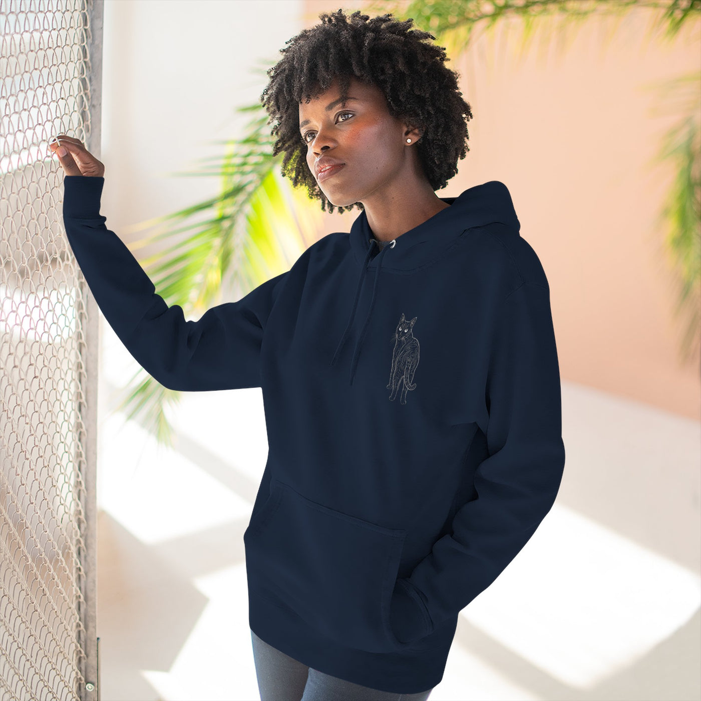 Cat-Inspired style 2 Fleece Hoodie for Cozy Comfort