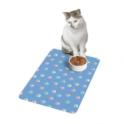Cat Dog Paw pattern 12x18 inches Pet Food Mat style 2