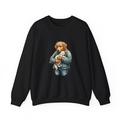 Watercolor painting style 12 Men & Women Cute Cat Pile Crewneck Sweatshirt