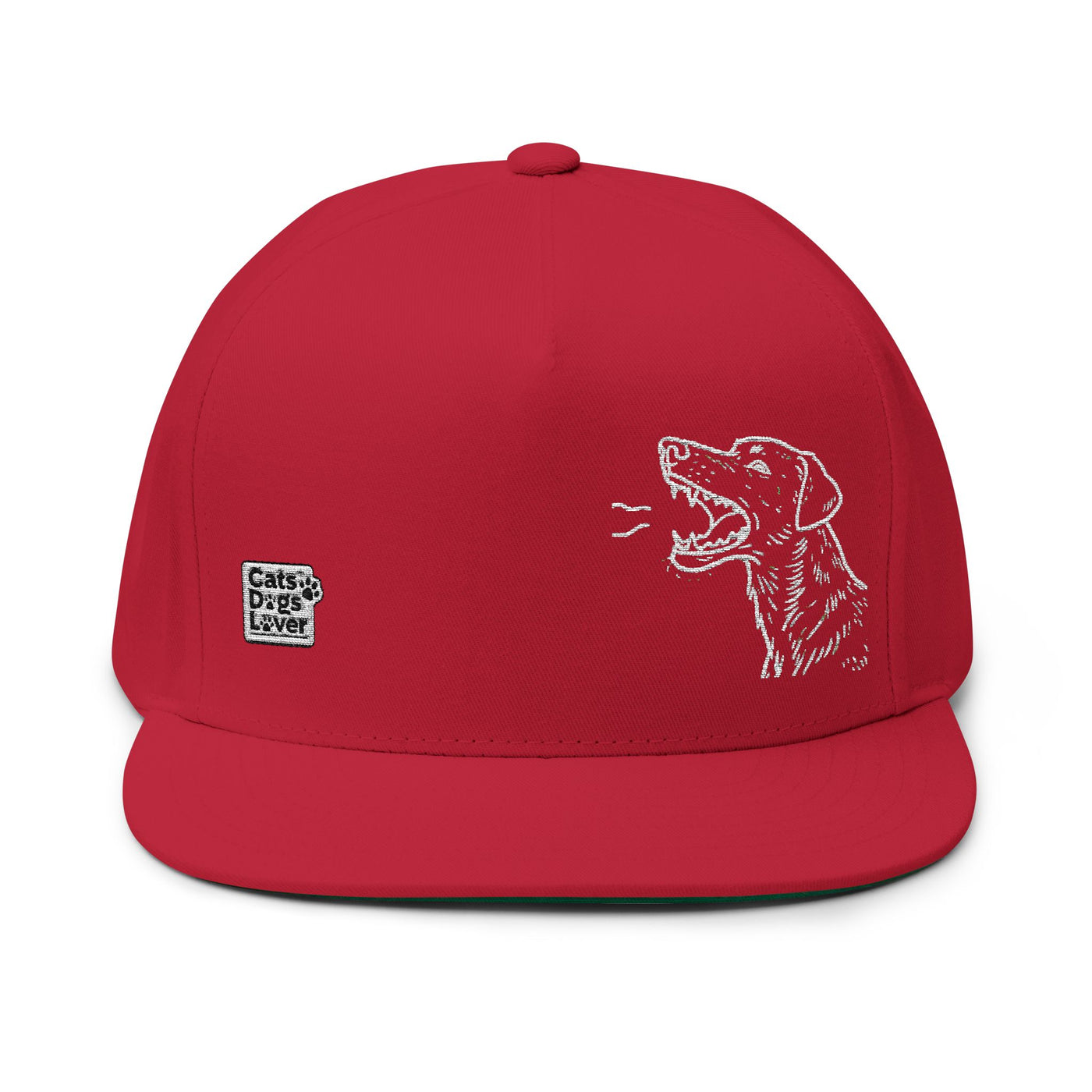 Stylish Dog Lover Flat Bill Cap style 1, Embroidered Hat for Pet Lovers, Dog Mom/Dad Gift, Casual Attire Accessory, Unique Cap for Everyday Wear